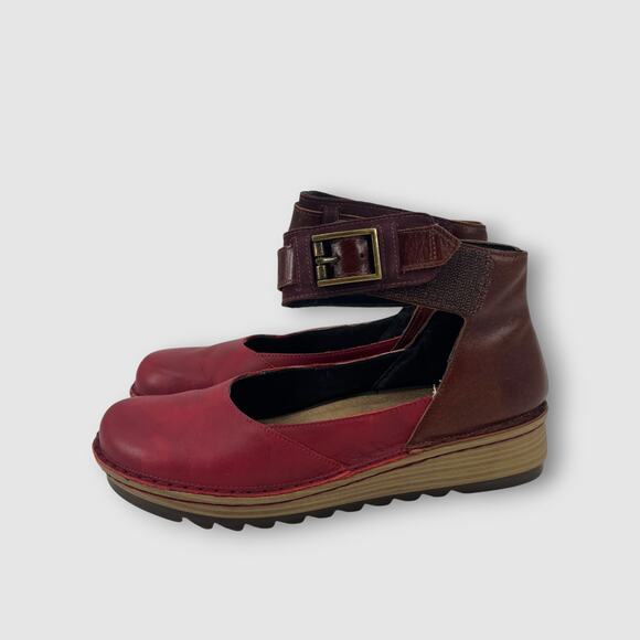 Naot Leather Ankle Strap Mary Jane Shoes Comfort Platform Flats Size 39 - Picture 2 of 12